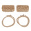 4Pièces Mini Bottes De Foin Beige En Bois Pour Décor De Table Rustique 1