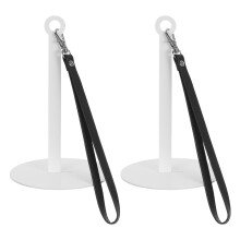 2Pcs Compact White Acrylic Wrist Yarn Holders for Crochet and Knitting