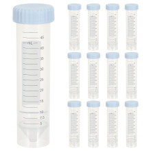 25Pcs Lab Blue Plastic Test Tubes 50Ml Sterile Conical Screw Cap Vials