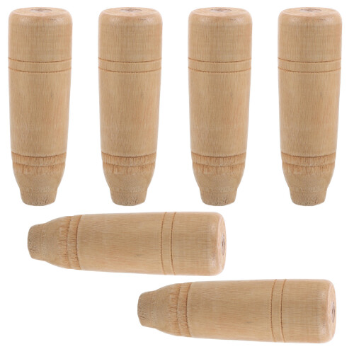 6Pcs Light Brown Wood Handles Ergonomic Comfortable Cutter Grip