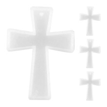 4Pcs White Silicone Cross Mold for Resin Casting Pendant DIY Jewelry