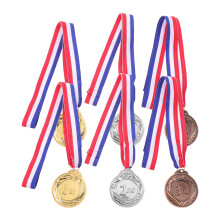 6Pcs Assorted Color Award Medals Gold Silver Bronze for Sports Events