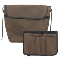 2Pcs Coffee Wheelchair Armrest Hanging Pouch Stable Fabric Storage Bag