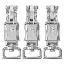3Pcs Zinc Alloy Quick Release Snap Hooks for Equestrian Gear Silver