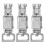 3Pcs Zinc Alloy Quick Release Snap Hooks for Equestrian Gear Silver 1
