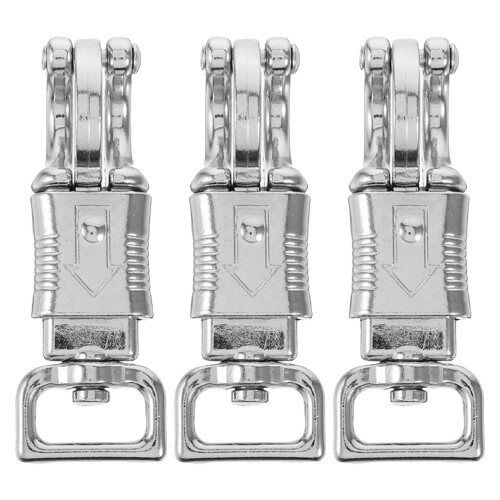 3Pcs Zinc Alloy Quick Release Snap Hooks for Equestrian Gear Silver