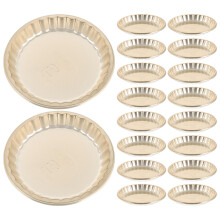 20St Mini Gouden Plastic Taartstandaard Ronde Bord Voor Serveerfeest