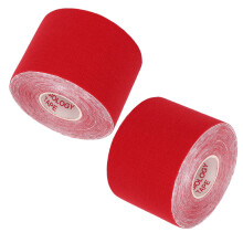 2er Pack Sport-Kinesio-Tape 5 cm 5 m Rot