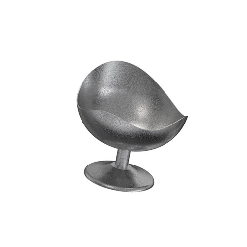 Elegant High Footed Metal Serving Dish Bowl For-Silver Short