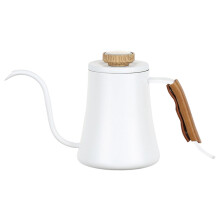 Spacious 600ml Metal coffee jar For Home And Office-White