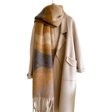 Cozy Patchwork Design Scarf Winter Shawl Women's Fashion-2