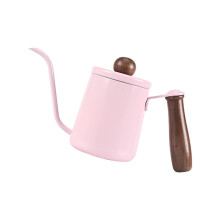 Modern Simple 350ml Metal Coffee Strainer Vessel Wood-Pink