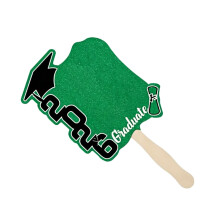 Commemorative Graduation Party Fan 17.5X21Cm Custom-Green 1