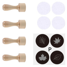 Künstlerisches Holzstempel-Set in verschiedenen Designs,-F