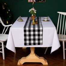 Christmas Knitted Table Runner Linen 180x33cm