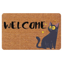 Zerbino di benvenuto per la porta d'ingresso, assorbente, antiscivolo, con design a forma di palma