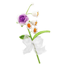 Unique DIY Wool Rose Lilys Bouquet Portable And Sturdy For-C