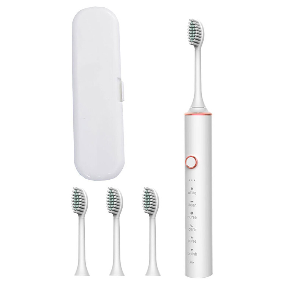 VALSEEL Electric Toothbrush with 4 Heads, 6 Modes, IPX7