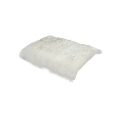 Plush Polyester Floor Mat 40x40cm Silver