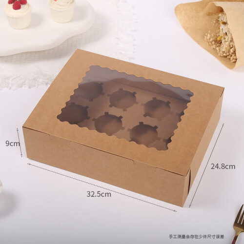 Cupcake Box with Clear Window – 4 or 6 Cavities