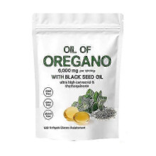 Oil of Oregano Black seed oil 6000mg Nutrition Gels & Chews 180 Count