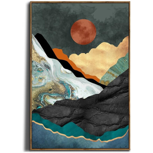 24x36 Canvas Wall Art Boho Mountain Landscape