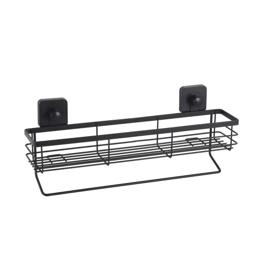 Wall Mounted Iron Shelf with Towel Bar, 45 cm