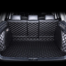 Trunk Mat for Volvo XC90 20072014 7 Seat Leather Cargo Liner, Custom Fit Full Coverage All Black Design