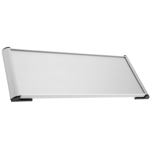 Blank aluminiums navneplade 28x12cm sølv