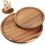 Bandeja redonda de madera de acacia (2 unidades) 1