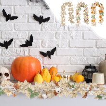 Halloween Maple Leaf Rattan Garland 175 cm