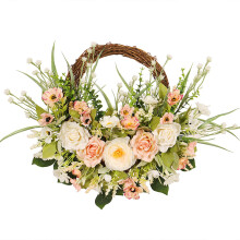 Rose Cherry Artificial Wreath for Front Door