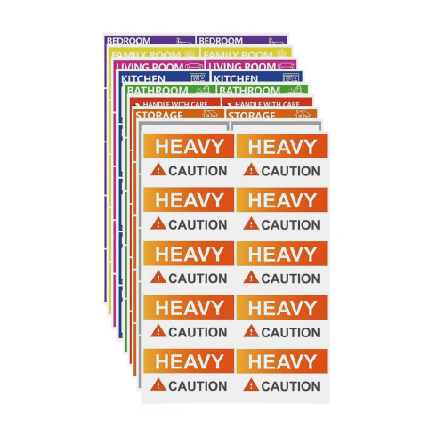 9 Color Coded Moving Sticker Packing Boxes Labels Moving Labels