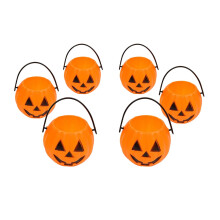 Halloweenský dýňový košík s cukrovinkami, ABS, 6,4x6 cm