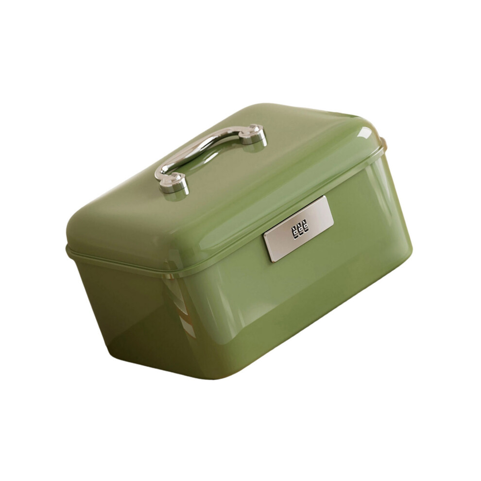 Portable Locked Plastic Container For Organizing-Green L 7755000536679