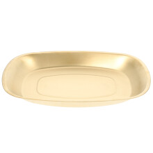 Stainless Steel Dessert Serving Tray, Golden, 25.5 x 17 cm