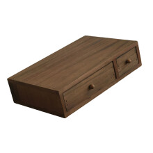 Mehrzweck-Aufbewahrungsbox aus Holz, ideal für-Zwei Schubladen