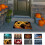 Χαλί δαπέδου Jacenvly Halloween με εκτύπωση νεκροκεφαλής 1 τεμάχιο 1
