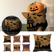 Poszewka na poduszkę na Halloween, styl brzoskwiniowo-skórzany, 45 cm x 45 cm
