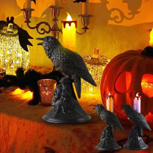 Jacenvly Boże Narodzenie Halloween latarnia wrona LED dynia