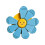Decorative Flower Shaped Magnetic Clip For Organizing-Blue 1