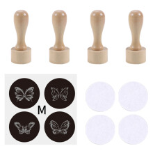 Unique Handmade Wood Base Stamps For Customizing Greeting-B