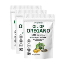 (1pc) Oil of Oregano Black seed oil 6000mg Nutrition Gels & Chews 180/300 Count lovely