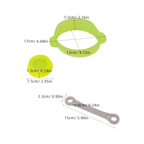 1Ensemble Support Main Silicone Vert Anti- Pour Repas 1