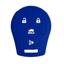 Key Fob Cover Blue Silicone Case for Nissan Fits Versa Sentra Rogue Cube Juke 4 Button Protector 2009–2017