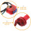 Red Throttle Grip Cable Set Motorcycle Handlebar Plastic Alloy 4