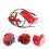 Red Throttle Grip Cable Set Motorcycle Handlebar Plastic Alloy 5