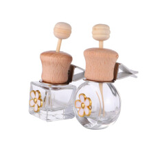 2PCS Car Air Freshener Clip Refillable Glass Perfume Bottle Diffuser for Car and Home Decoration