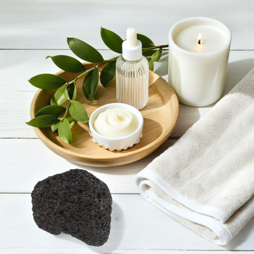Portable Black Volcanic Stone Oil Diffuser for Home Spa Meditation 2