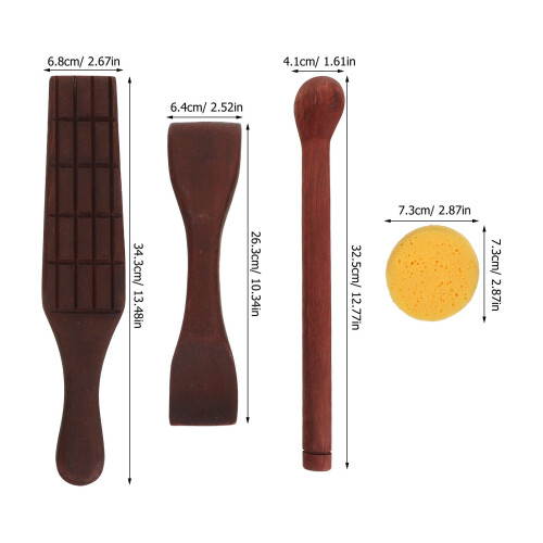 6Pcs Beginner Friendly Clay Pottery Carving and 1